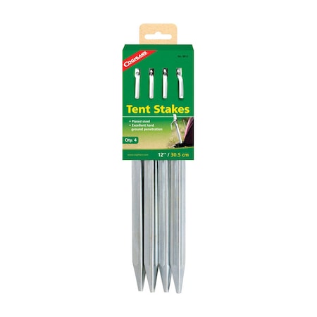 COGHLANS TENT STAKES 12"" STEEL4PK 9812